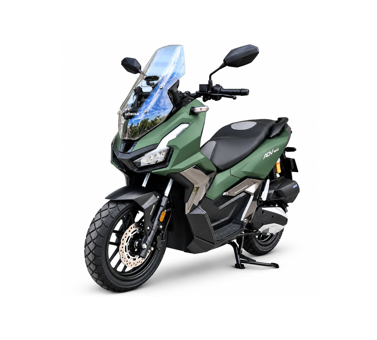 Honda ADV 160 2027 — Green on white