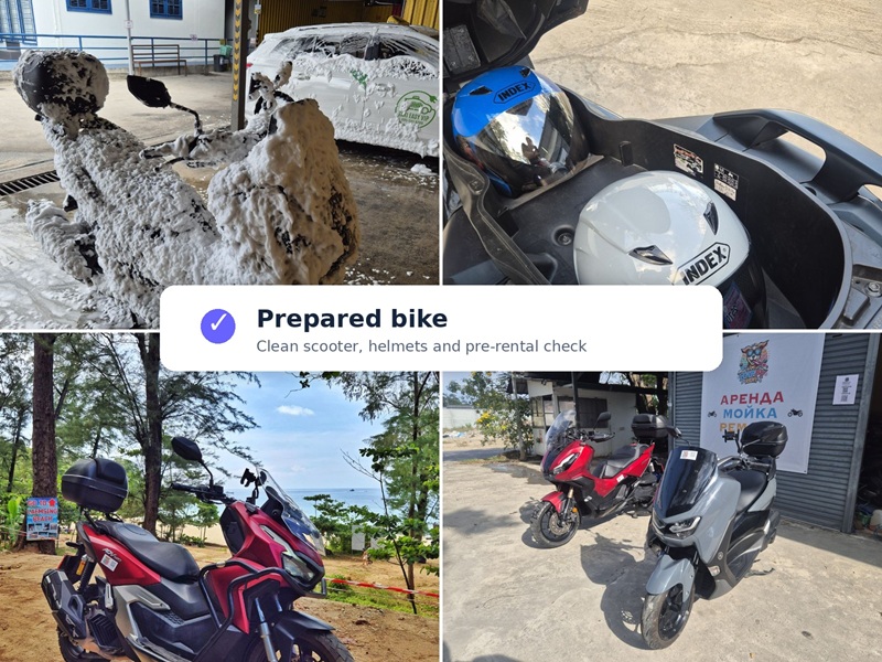 Preparing a Happy Rent bike before rental