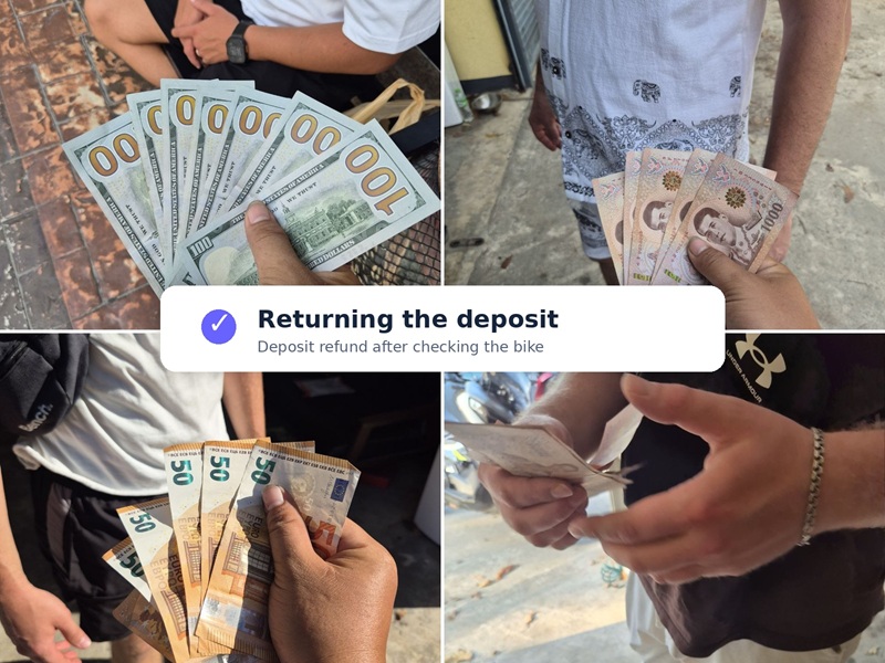 Returning the deposit at the end of rental