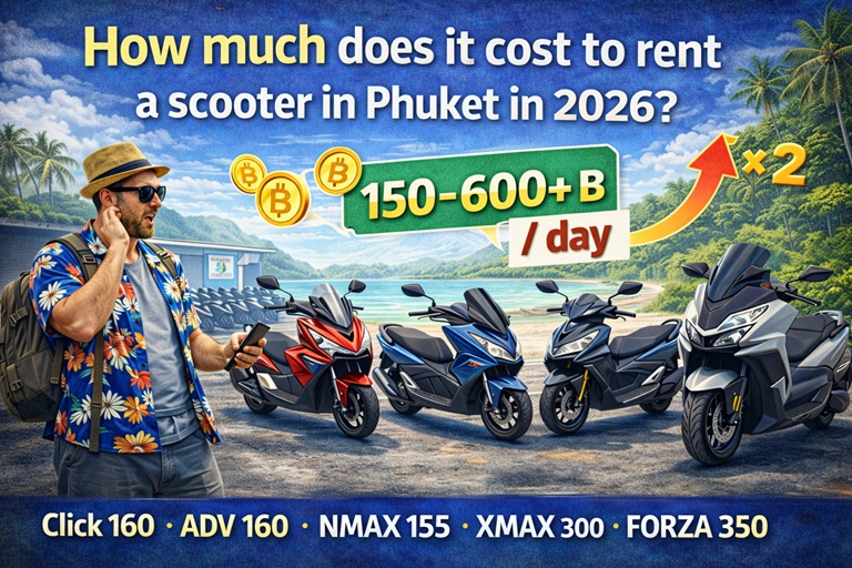 Bike rental prices in Phuket